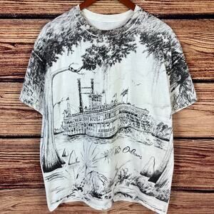 Vintage 1990s New Orleans, Louisiana All Over Print T-shirt